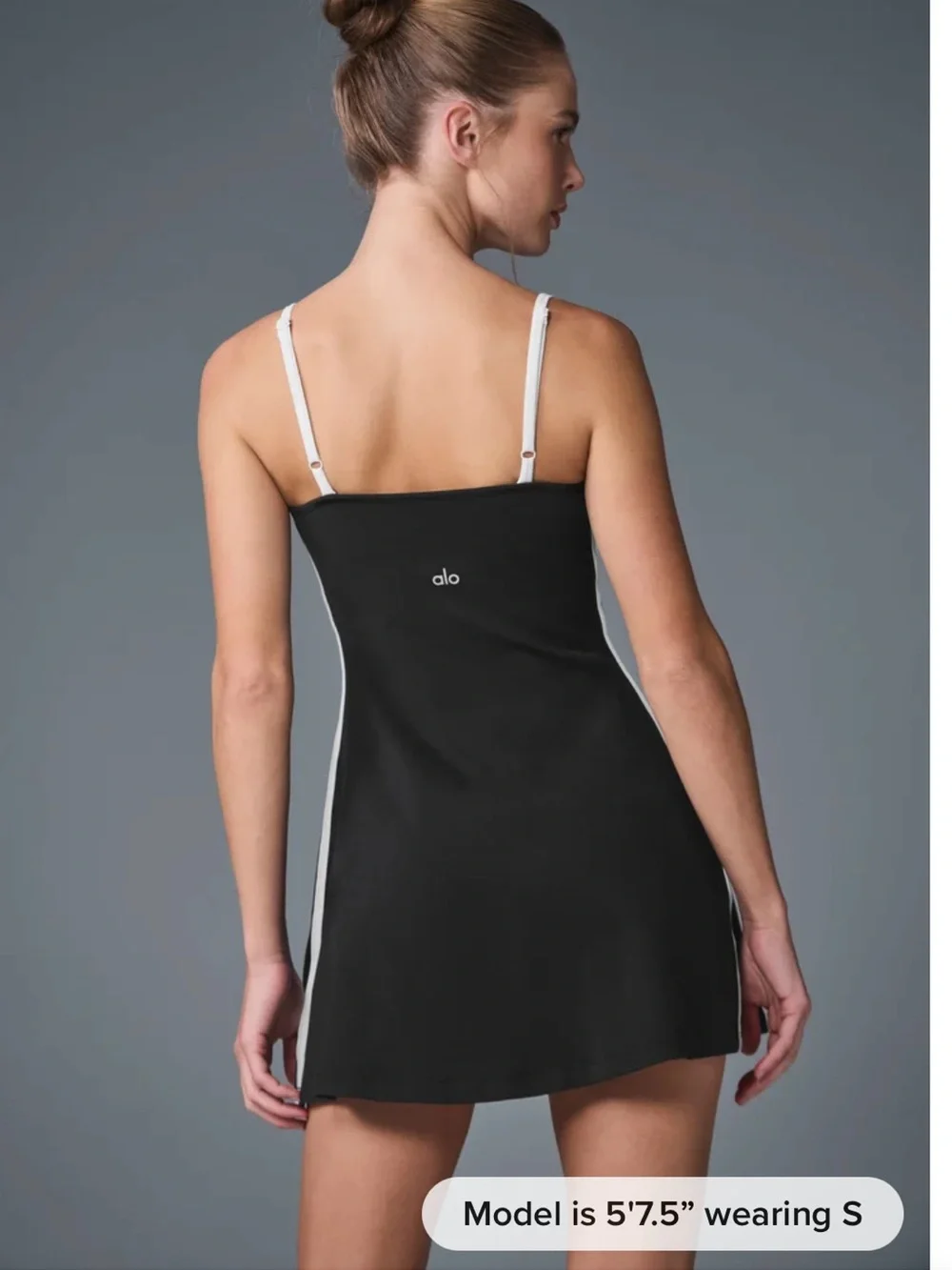 ALO Airbrush Streamlined Dress Black & White Size Small Excellent Condition!